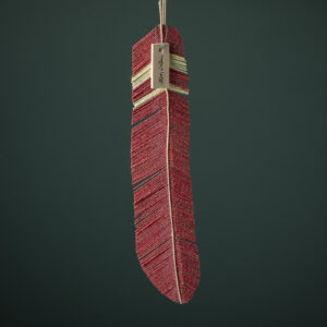 FEATHER／羽根　RED with STRIPES